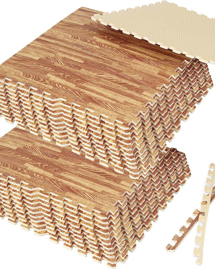Giantex Foam Floor Tiles, 12 pcs Interlocking Foam Tiles with 24 Edge Pieces