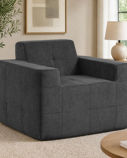 GIANTEX Boneless Single Sofa Chair with Terry Cloth Upholstery