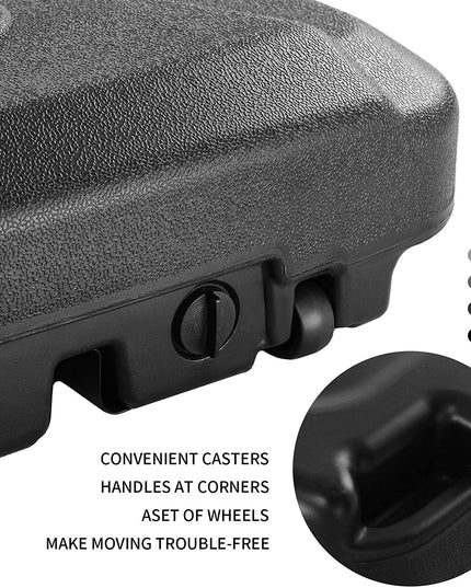 60L Universal Offset Umbrella Base Plastic Weighted Stand - Giantexus