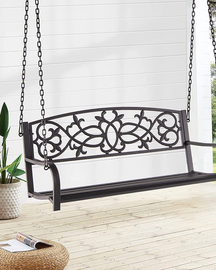Giantex Patio Metal Porch Swing