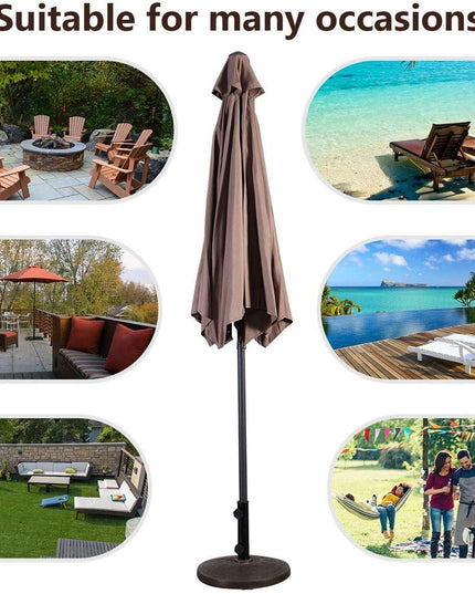 Giantex 9ft Patio Umbrella Outdoor, Market Table Umbrella w/ Push Button Tilt and Crank - Giantexus