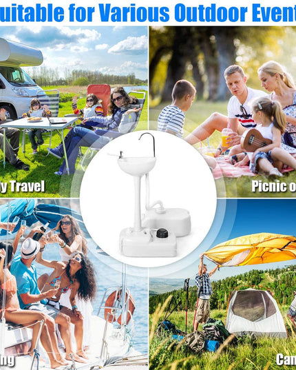 Hand Washing Station Portable Hand Sink W/Wheels