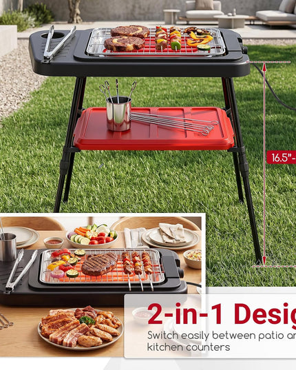 Giantex 2-in-1 Electric Grill and Griddle Indoor Outdoor