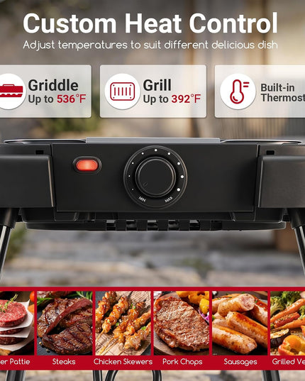 Giantex 2-in-1 Electric Grill and Griddle Indoor Outdoor