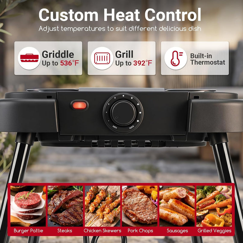 Giantex 2-in-1 Electric Grill and Griddle Indoor Outdoor