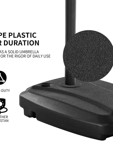 60L Universal Offset Umbrella Base Plastic Weighted Stand - Giantexus
