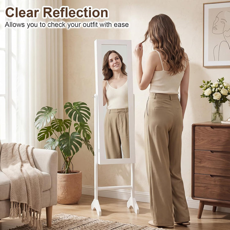 Giantex Jewelry Armoire with Full Length Mirror