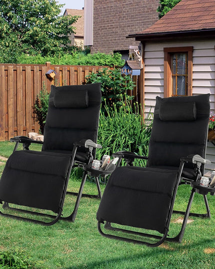 Giantex Zero Gravity Chair with Patio Cushions, Adjustable Folding Reclining Lounge Chair