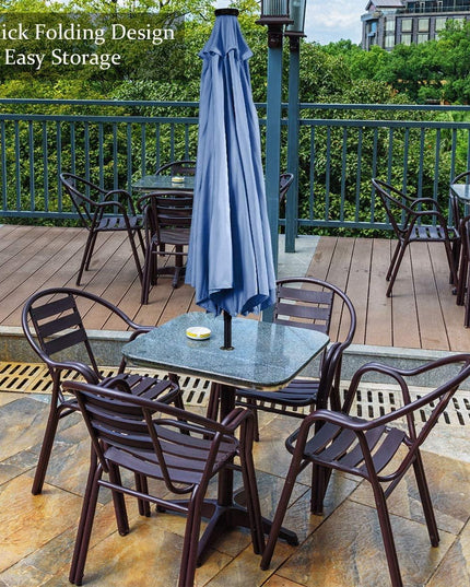 9ft Market Patio Umbrella w/Solar Lights - Giantexus