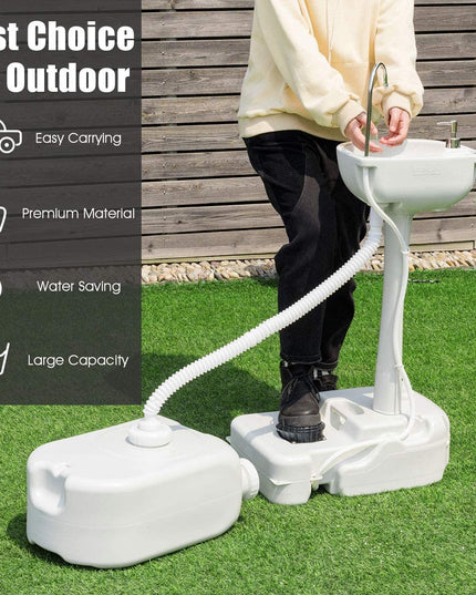 Hand Washing Station Portable Hand Sink W/Wheels