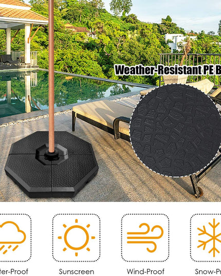 4PCS 350 lbs Offset Patio Umbrella Base - Giantexus
