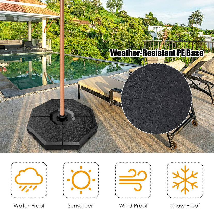 4PCS 350 lbs Offset Patio Umbrella Base - Giantexus