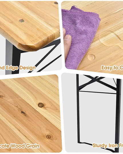 70" 3-Piece Portable Folding Picnic Beer Table