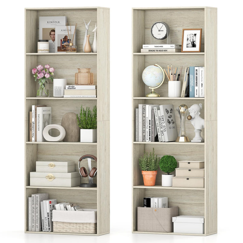 Bibliothèque à 5 niveaux Giantex pour salon, chambre, bureau à domicile