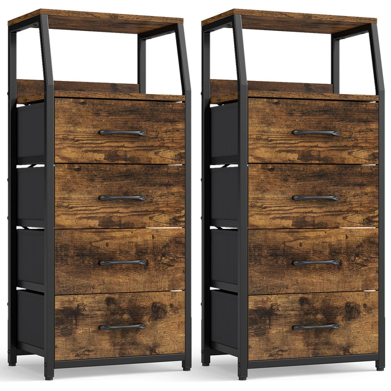 GIANTEX Tall Dresser with 4/5 Fabric Drawers & Metal Frame for Living Room (1/2)