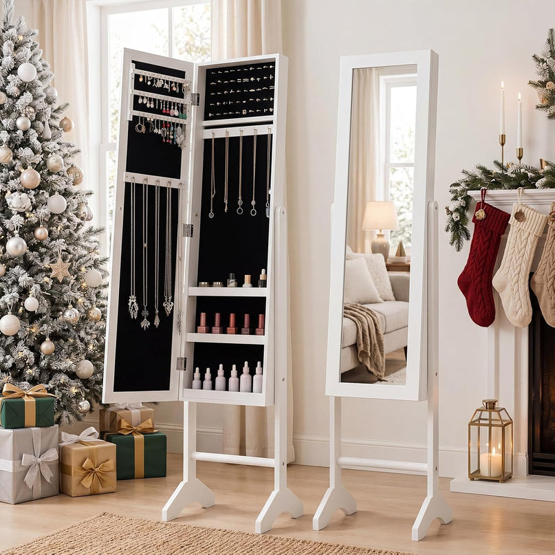 Giantex Jewelry Armoire with Full Length Mirror