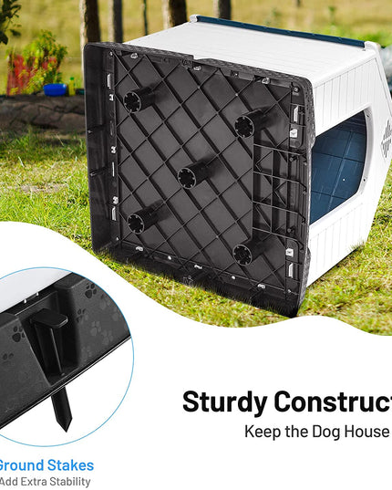 Waterproof Plastic Dog Houses - Giantex