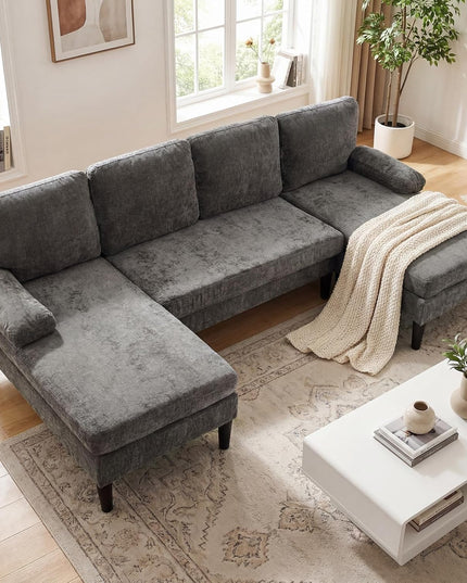 Giantex Sectional Couch for Living Room | U-Shaped Sofa with Double Chaise