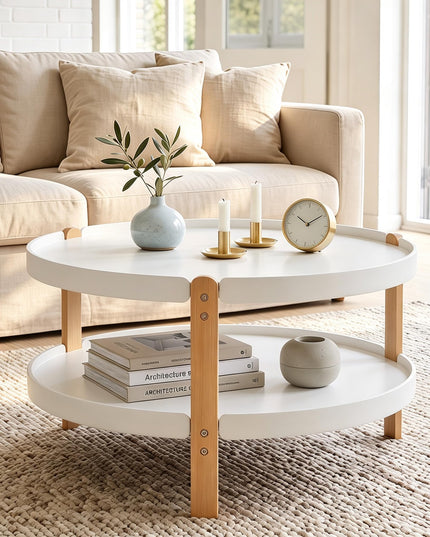 GIANTEX 31" Round Coffee Table with Storage