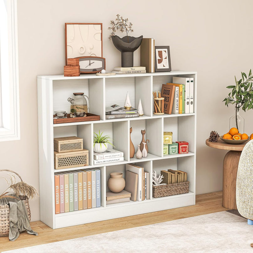 Giantex 4-Tier Freestanding Bookshelf with 10 Open Compartments ( 47.5" x 9.5" x 41" )