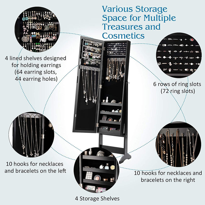 Giantex Jewelry Armoire with Full Length Mirror
