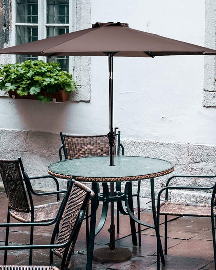 Giantex 9ft Patio Umbrella Outdoor, Market Table Umbrella w/ Push Button Tilt and Crank - Giantexus