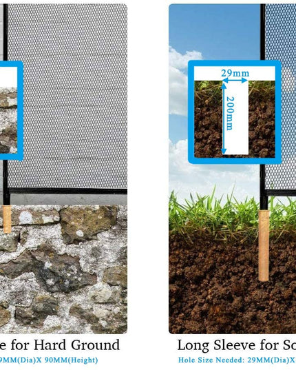 4Foot X12Foot Kit Safety Mesh Barrier W/ 2 Size Sleeves Removable Kids Garden Fence - Giantexus