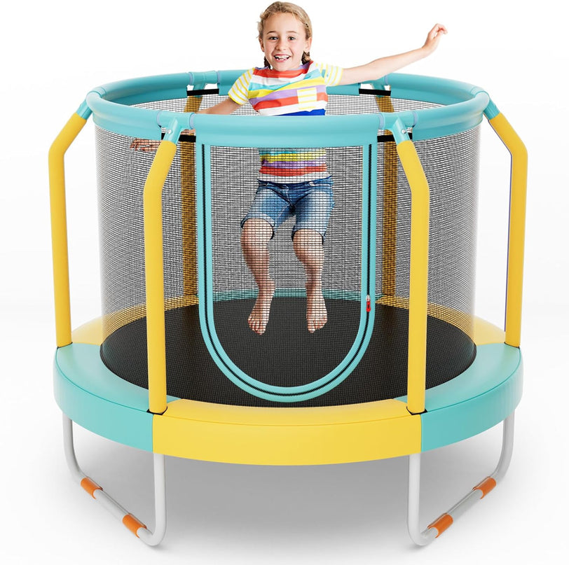 Giantex 48" Trampoline for Kids, Toddler Trampoline with Safety Enclosure Net, Max Load 265 Lbs