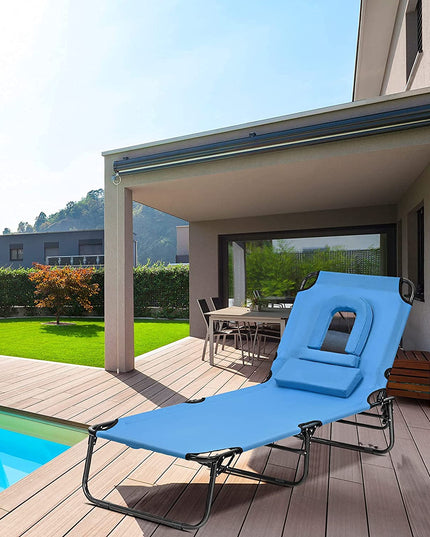 Beach Lounge Chair Chaise Lounge Chairs - Giantexus
