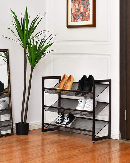 3-Tier Metal Shoe Rack, Shoe Storage Organizer - Giantexus