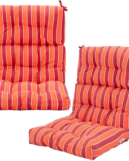 4.5 Inch Thick Outdoor High Back Chair Pads | Tufted Patio Cushion