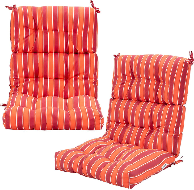 4.5 Inch Thick Outdoor High Back Chair Pads | Tufted Patio Cushion