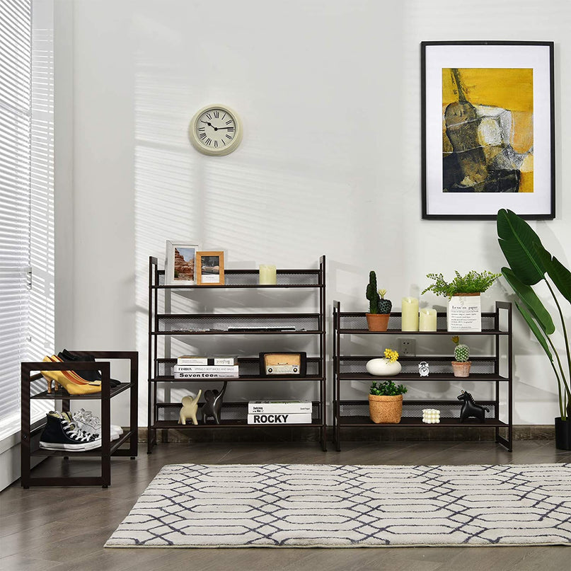 4-Tier Metal Shoe Rack, Shoe Storage Organizer - Giantexus