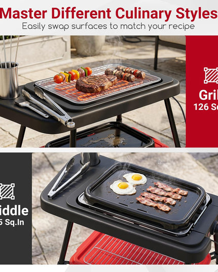 Giantex 2-in-1 Electric Grill and Griddle Indoor Outdoor