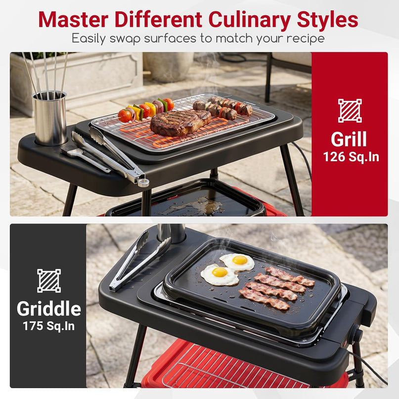 Giantex 2-in-1 Electric Grill and Griddle Indoor Outdoor