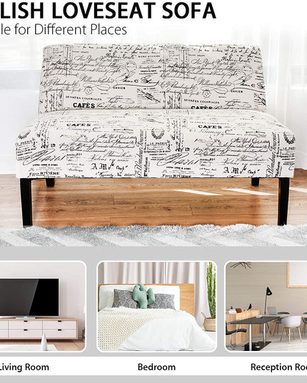 Armless Loveseat Sofa Modern Sofa Chair - Giantexus