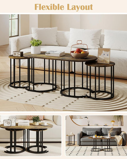 Giantex Nesting Coffee Table Set of 3