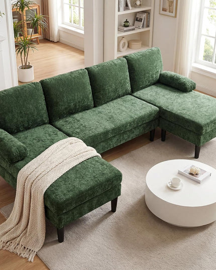 Giantex Sectional Couch for Living Room | U-Shaped Sofa with Double Chaise