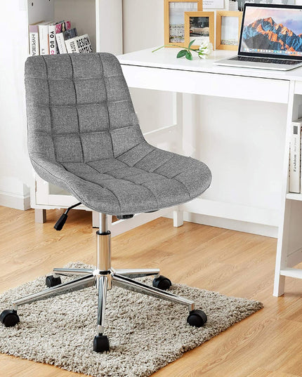 Modern Home Office Chair, Fabric Armless Leisure Chair