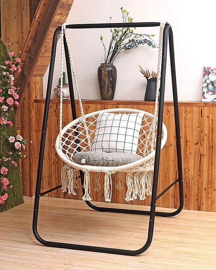 Hanging Hammock Chair, Macrame Hanging Chair 330 Pounds Capacity