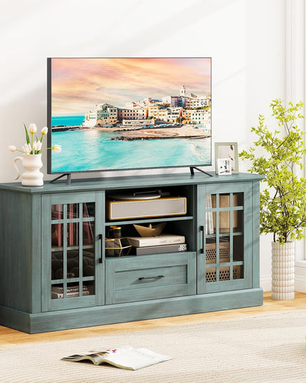 Meuble TV de ferme Giantex pour téléviseurs de 65/70 pouces | Meuble TV moderne pour salon