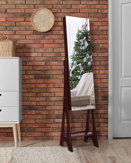 12 LEDs Jewelry Armoire Cabinet with Full-length Mirror - Giantex