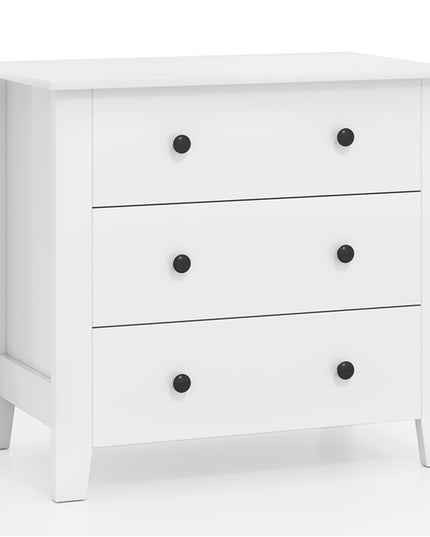 Giantex Petite commode de chambre à 3 tiroirs – Commode large de 28,5" x 18" x 26", Grande table de chevet moderne