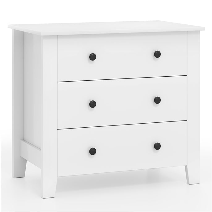 Giantex Petite commode de chambre à 3 tiroirs – Commode large de 28,5" x 18" x 26", Grande table de chevet moderne