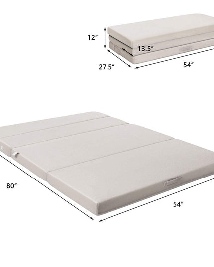 Giantex 4" Thick Folding Portable Mattress Pad Sofa Bed with Carrying Handles