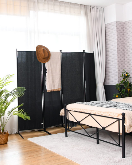 Giantex 4 Panel Room Divider, 5.6Ft Folding Screen, Home Office Freestanding Tall Partition