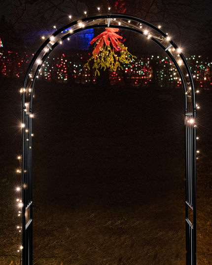 Giantex 7.2Ft Garden Arch, Outdoor Steel Arbor w/Stakes