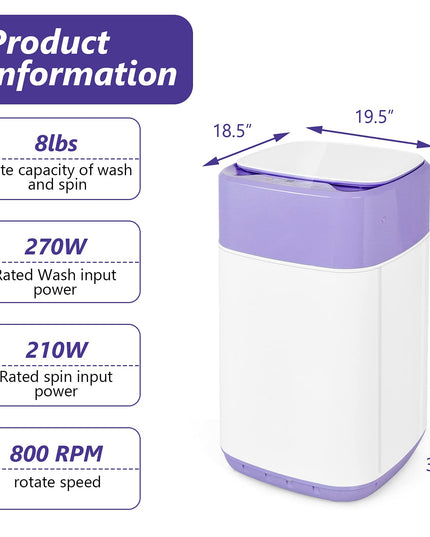 Portable Baby Laundry Washer and Dryer Combo