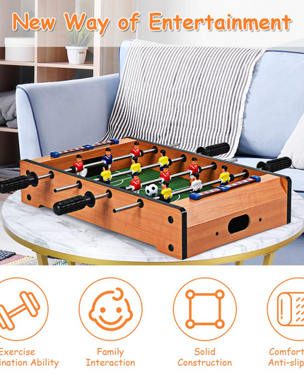 Giantex 20" Easily Assemble Wooden Mini Foosball Table Top w/ Footballs