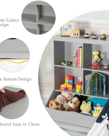 3 Shelf 4 Cube Units, Storage Bins Cubbies for Kids????? Collections - Giantexus